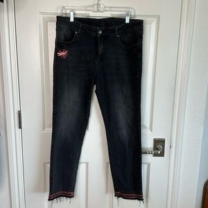 Escada sport jegging capris. Neon accents (done by me)